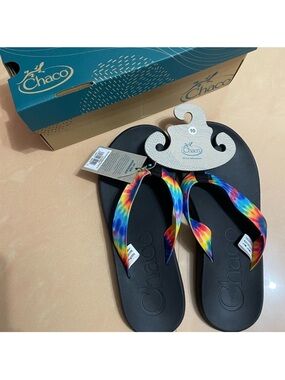 NEW Chaco Men’s Tie Dye Flip-Flops / 10